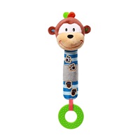 Plush squeaky toy with teether Baby Ono George the monkey