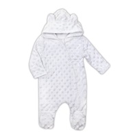 Baby jumpsuit in Minky Nicol Bubbles white, size 62 (3-6m)