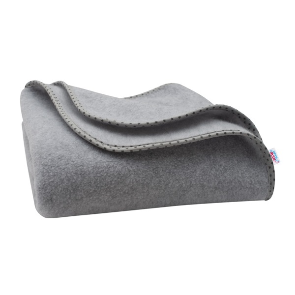 Baby fleece blanket New Baby 100x75 grey stars