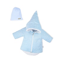 Winter baby coat with cap Nicol Kids Winter blue, size 62 (3-6m)