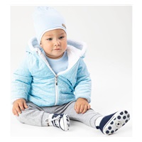 Winter baby coat with cap Nicol Kids Winter blue, size 62 (3-6m)