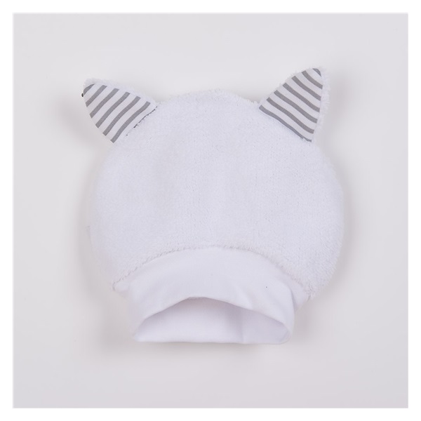 Luxury baby winter hat with ears New Baby Snowy collection, size 56 (0-3m)