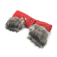 2in1 New Baby stroller sleeve with fur red