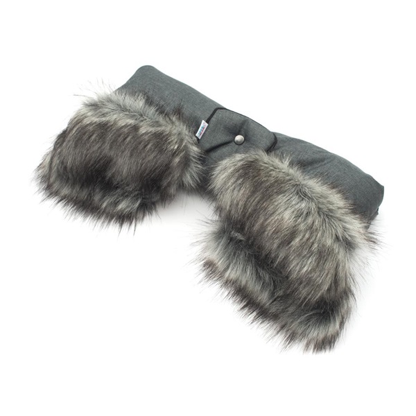 2in1 New Baby stroller sleeve with fur graphite