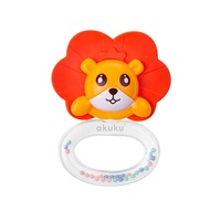 Silicone teether with rattle Akuku Lion