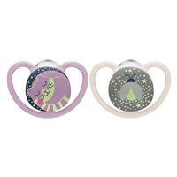 NUK Happy Nights pacifier 6-18m 2pcs/BOX girl, size 6-18 m