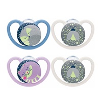 NUK Happy Nights pacifier 6-18m 2pcs/BOX girl, size 6-18 m