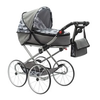 Baby Retro Stroller for dolls 2in1 New Baby Nella grey