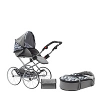 Baby Retro Stroller for dolls 2in1 New Baby Nella grey