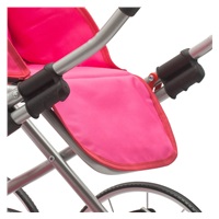 Baby Retro Stroller for dolls 2in1 New Baby Anetka pink with polka dots