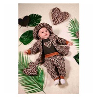 Baby cotton sweatpants Nicol Mia brown, size 56 (0-3m)