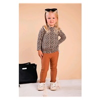 Baby cotton leggings Nicol Mia brown, size 56 (0-3m)