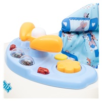 Baby Mix baby walker with steering wheel and silicone wheels blue