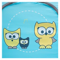 Baby Mix Travel Crib Owl Blue