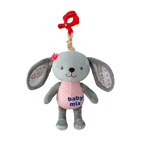 Baby Mix Rabbit plush toy with toy machine and clip