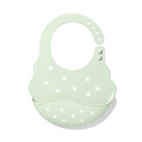 Adjustable silicone bib with pocket Baby Ono green