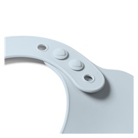 Adjustable silicone bib with pocket Baby Ono grey