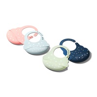 Adjustable silicone bib with pocket Baby Ono grey