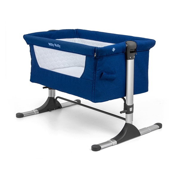 Milly Mally Side by Side cot navy 2