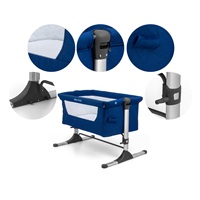 Milly Mally Side by Side cot navy 2