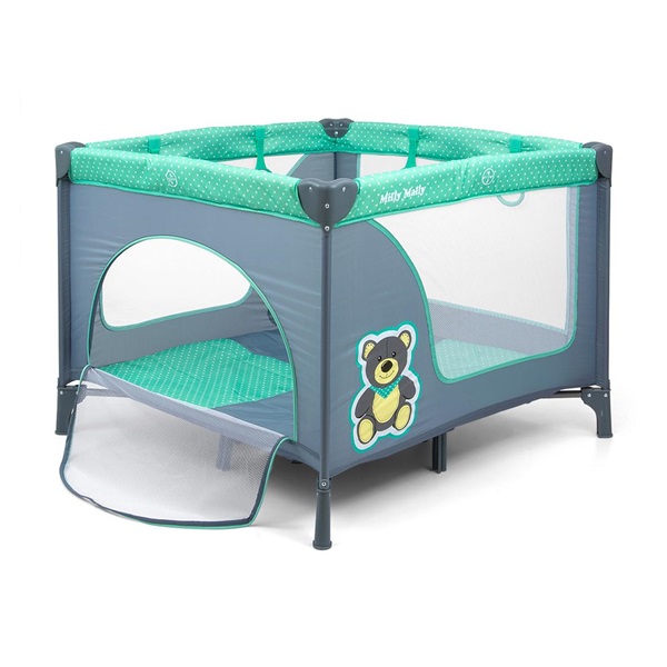 Milly Mally Fun Mint Bear folding playpen