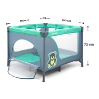 Milly Mally Fun Mint Bear folding playpen