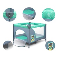 Milly Mally Fun Mint Bear folding playpen