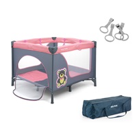 Milly Mally Fun Pink Bear folding playpen