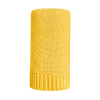 Bamboo knitted blanket NEW BABY 100x80 cm yellow