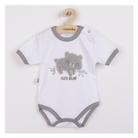 New Baby Cute Bear Short Sleeve Cotton Baby Bodysuit, size 80 (9-12m)