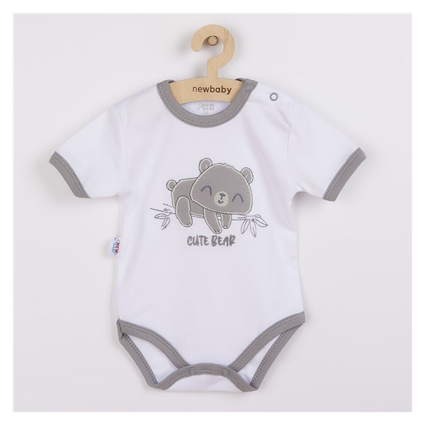 New Baby Cute Bear Short Sleeve Cotton Baby Bodysuit, size 80 (9-12m)