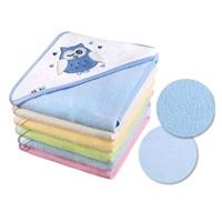 Baby towel 100x100 Akuku grey with teddy bear