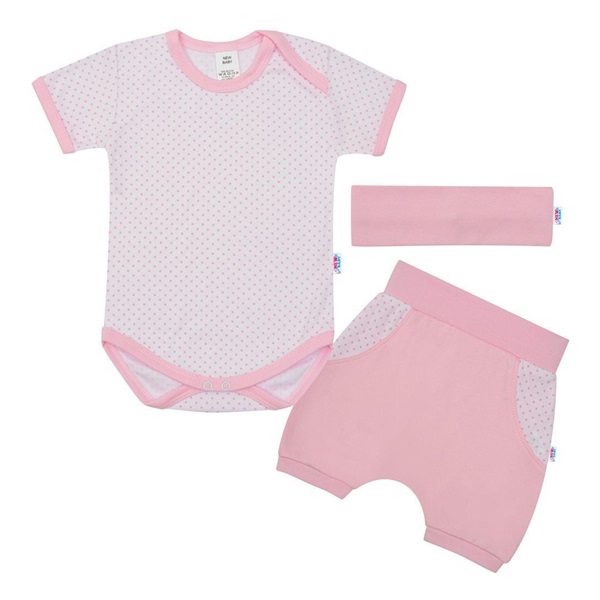 3-Piece Summer Cotton Set New Baby Perfect Summer Light Pink, size 92 (18-24m)