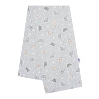 Cotton diaper with print New Baby grey little bears