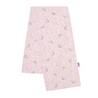 Cotton diaper with print New Baby pink little bears