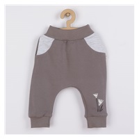 Baby cotton sweatpants and T-shirt Koala Birdy grey, size 74 (6-9m)