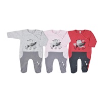 Koala Birdy baby cotton jumpsuit dark pink, size 80 (9-12m)