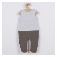 3-piece cotton baby set Koala Birdy grey, size 74 (6-9m)