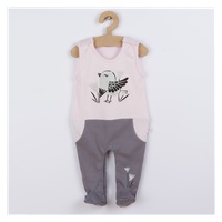 3-piece cotton baby set Koala Birdy pink, size 80 (9-12m)