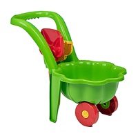 Children's garden wheel with trowel and rake BAYO Daisy green