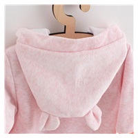 Baby Suede Jumpsuit with Hood New Baby Sweetheart Pink, size 56 (0-3m)