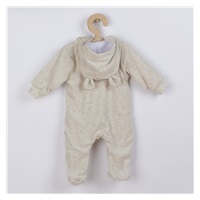 Baby Suede Jumpsuit with Hood New Baby Sweetheart Beige, size 74 (6-9m)