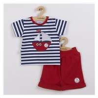 Baby set T-shirt and shorts New Baby Marine, size 56 (0-3m)