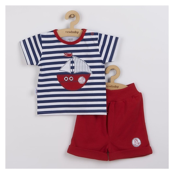 Baby set T-shirt and shorts New Baby Marine, size 56 (0-3m)