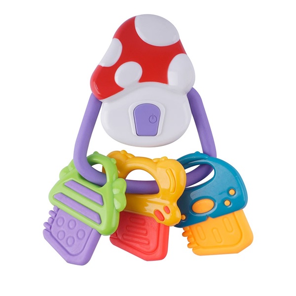 Baby rattle with sound Baby Mix toadstool and keys