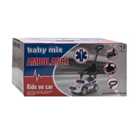 Baby Mix AMBULANCE white baby bouncer with sound and guide bar