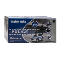 Baby Mix POLICE white baby bouncer with sound and guide bar