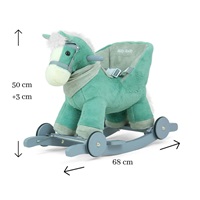 Rocking horse with melody and wheels Milly Mally Polly mint