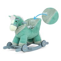 Rocking horse with melody and wheels Milly Mally Polly mint