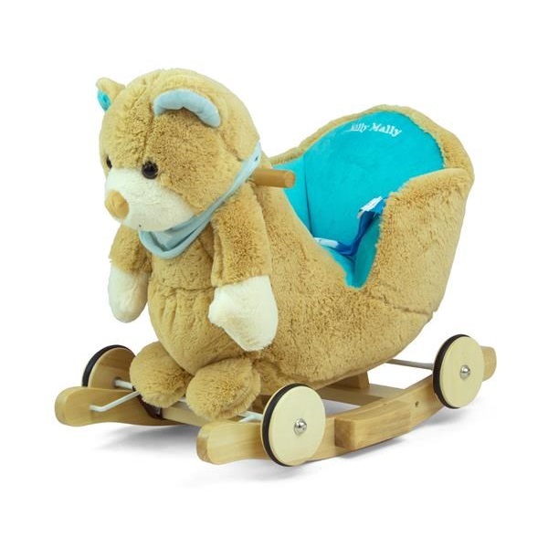 Rocking toy with melody and wheels Milly Mally Polly Bear brown-blue